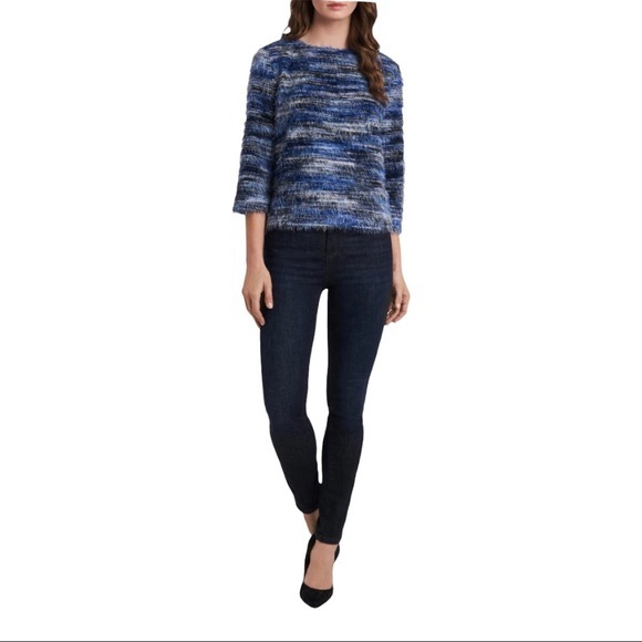 VINCE CAMUTO EYELASH KNIT SWEATER NWT XL BLUE - Picture 3 of 7